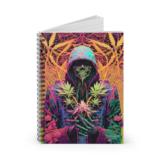 Weed Wizard Notebook No. 4  - Spiral Ring 118 Page Notebook Gift - Embrace the Magic of Cannabis Culture and Cultivate Your Ideas!