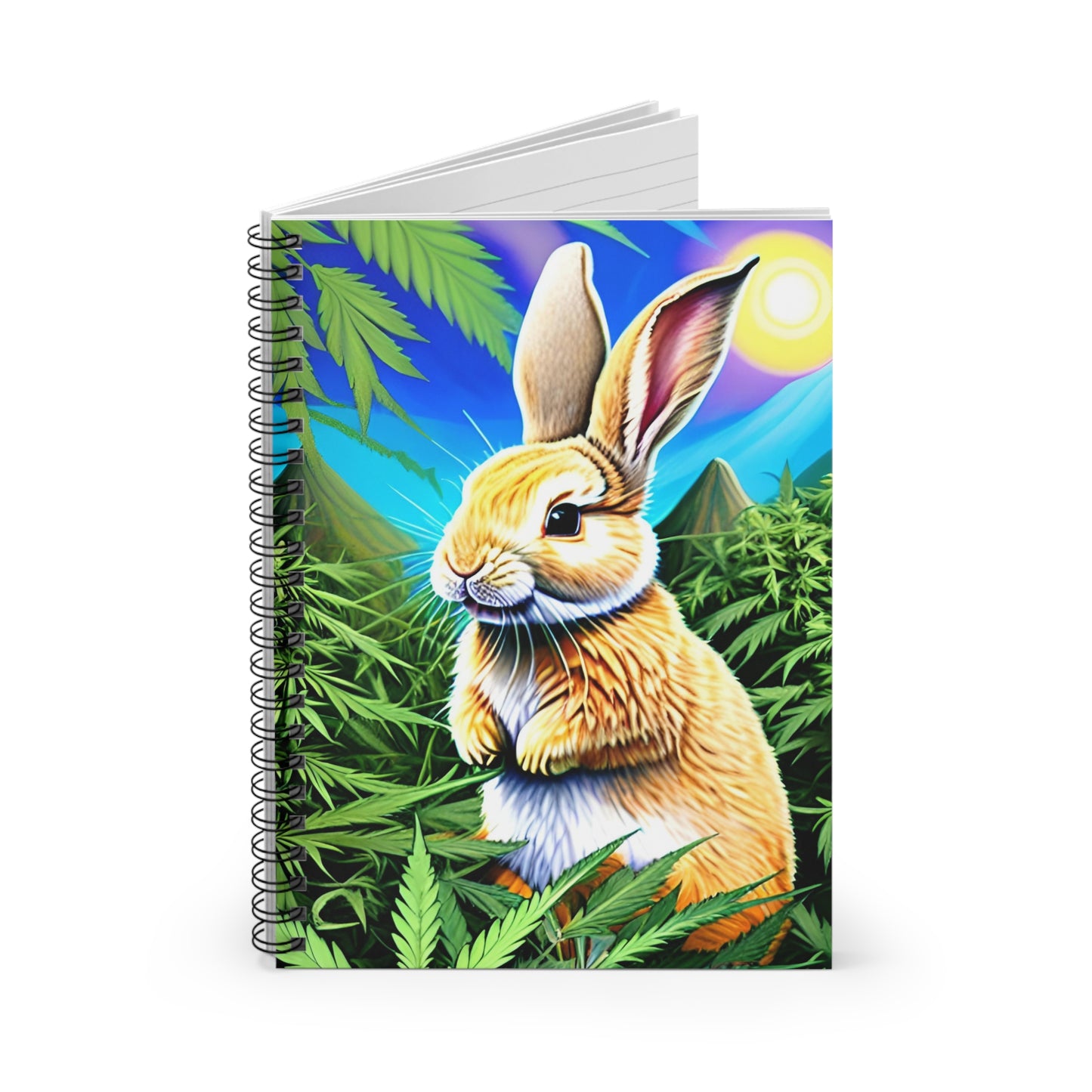 Cannabis Bunny Field Notebook No. 1 -  Perfect for Creative Notes, Sketches, and 420 Weed Project Tracking - 118 Pages Spiral Bound