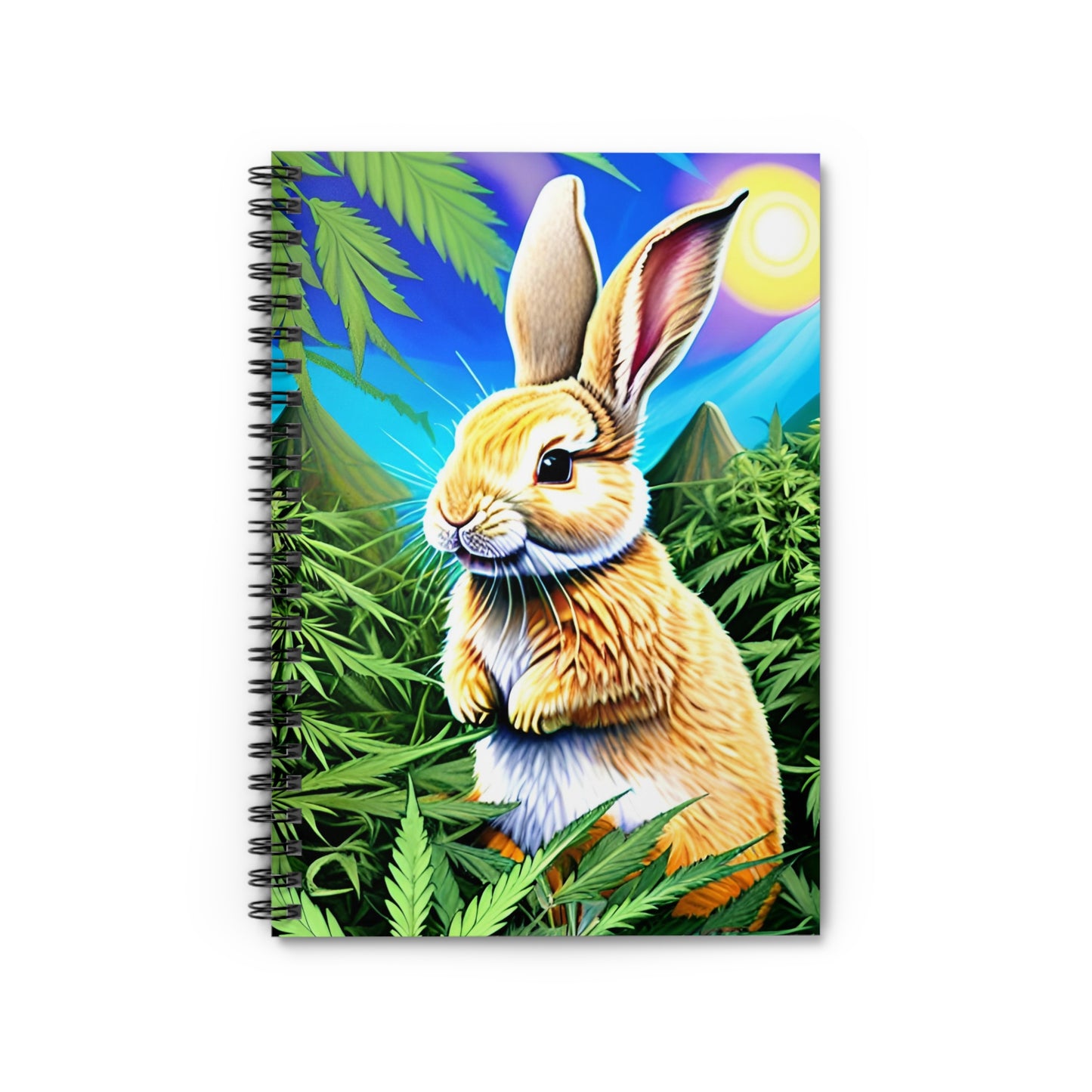 Cannabis Bunny Field Notebook No. 1 -  Perfect for Creative Notes, Sketches, and 420 Weed Project Tracking - 118 Pages Spiral Bound